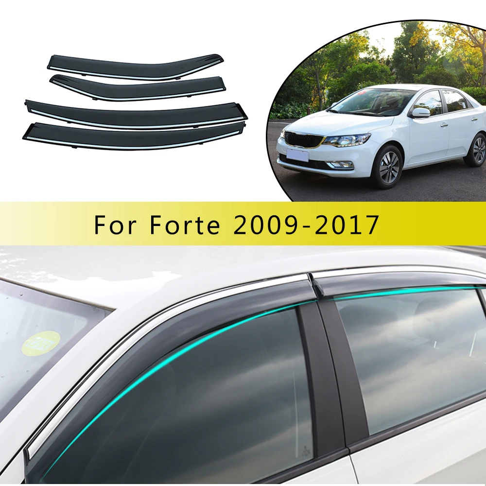 Автомобильный Стайлинг дым Окно Солнцезащитный козырек дефлектор гвардии для KIA Форте 2009 2010 2011 2012 2013-/ аксессуары 4 шт