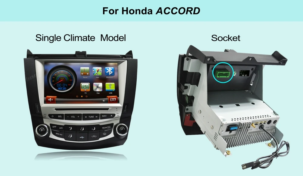 Dinpei " Автомобильный DVD плеер для Honda Accord 7 2003 2004 2005 2006 2007 радио gps навигации стерео одного уха AC WinCE6.0