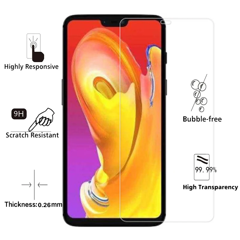 2 шт. 2.5D Закаленное стекло для Oneplus 6 A6000 9H Взрывозащищенная защитная пленка экрана