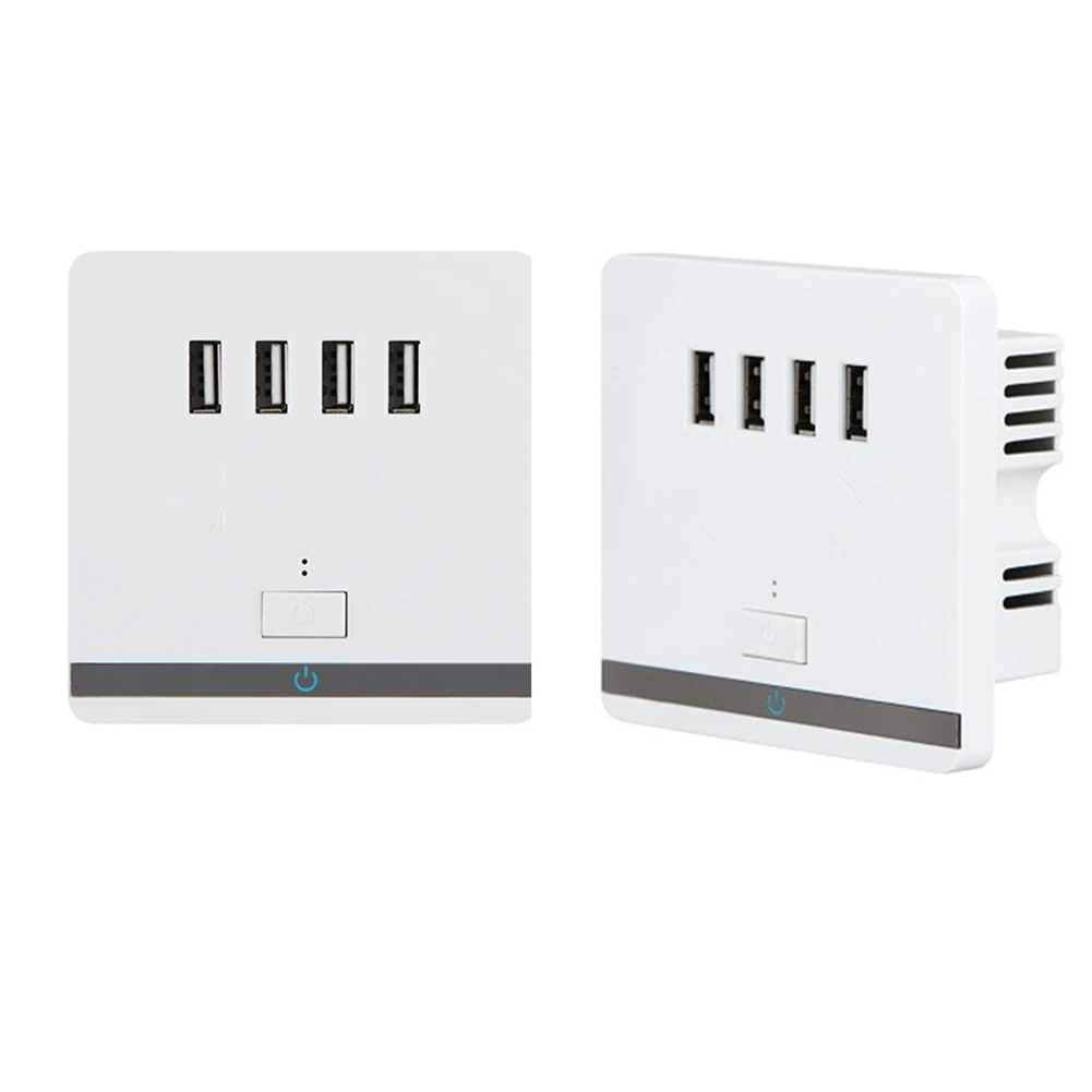 220 В до 5 USB разъем с выключателем Led зарядное устройство на стене Outlet мощность Receptle