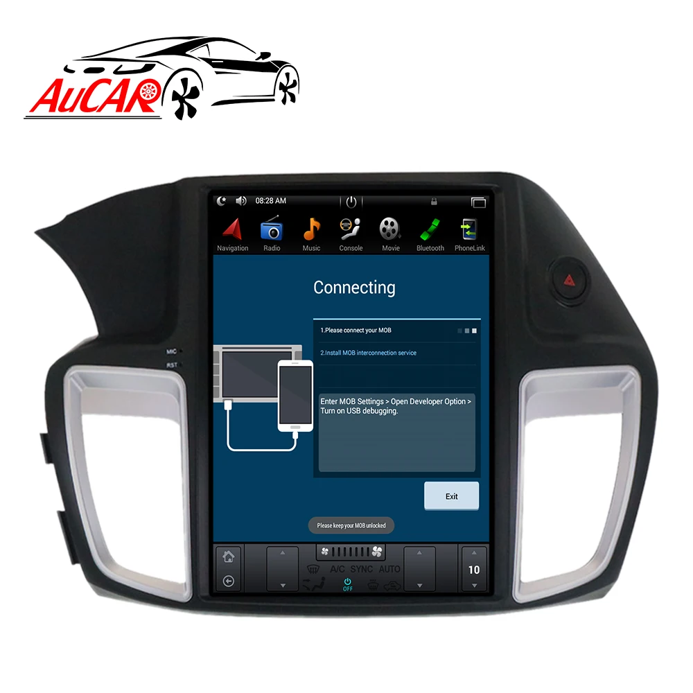 Автомагнитола Aucar в стиле Tesla 2 din gps-навигация для Honda Accord 2013-2017 Android 8 1