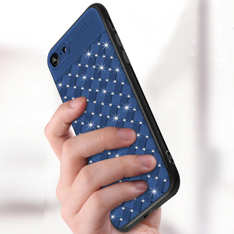 XinWen Роскошный чехол для iphone x xs Блестящий Алмазный телефона лента на заднюю