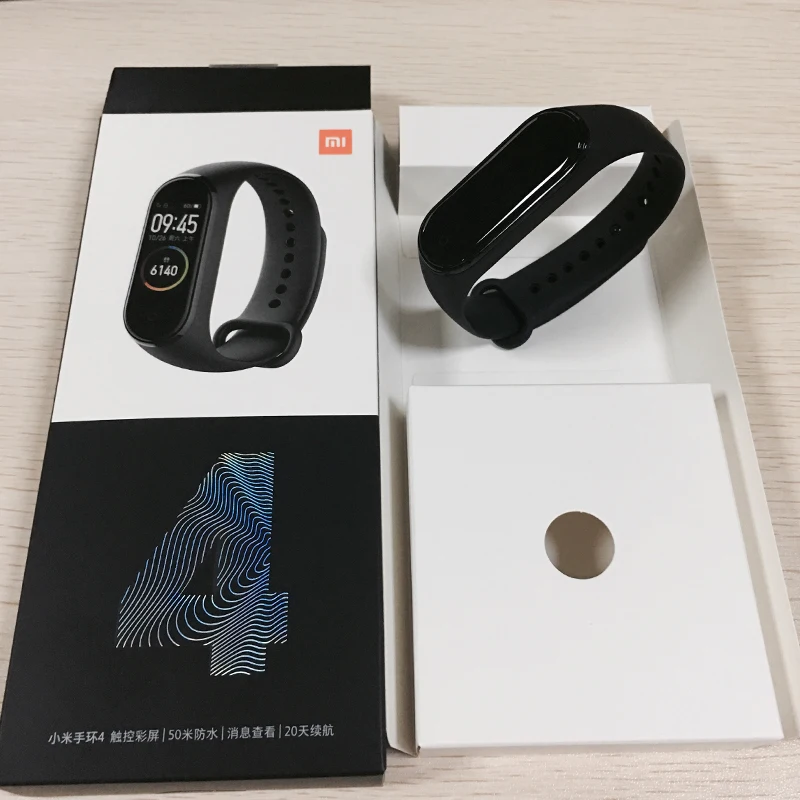 Английский/испанский/русский Xiaomi Miband 4 Smart Band 0 95 &quotAMOLED экран Bluetooth 5 браслет 50 м