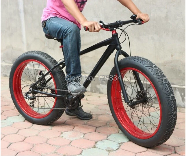 Bicicleta 26x4.0 Супер Широкий Спустило колесо Велосипедов Ciclismo Пляж Cruiser Снег Велосипед