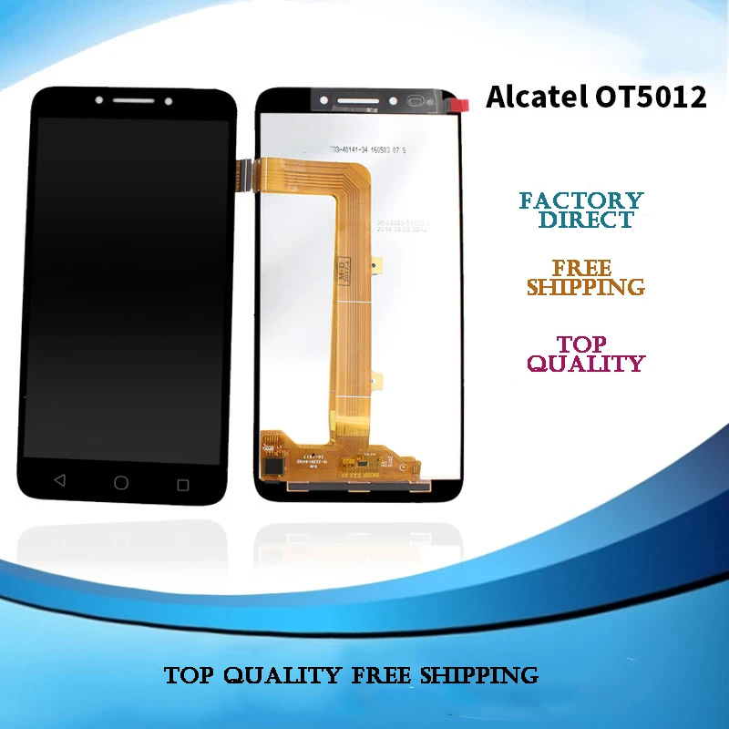 5 дюймов для alcatel pixi 4 5012 5012G 5012F ЖК дисплей Дисплей с Сенсорный экран планшета Assemblely
