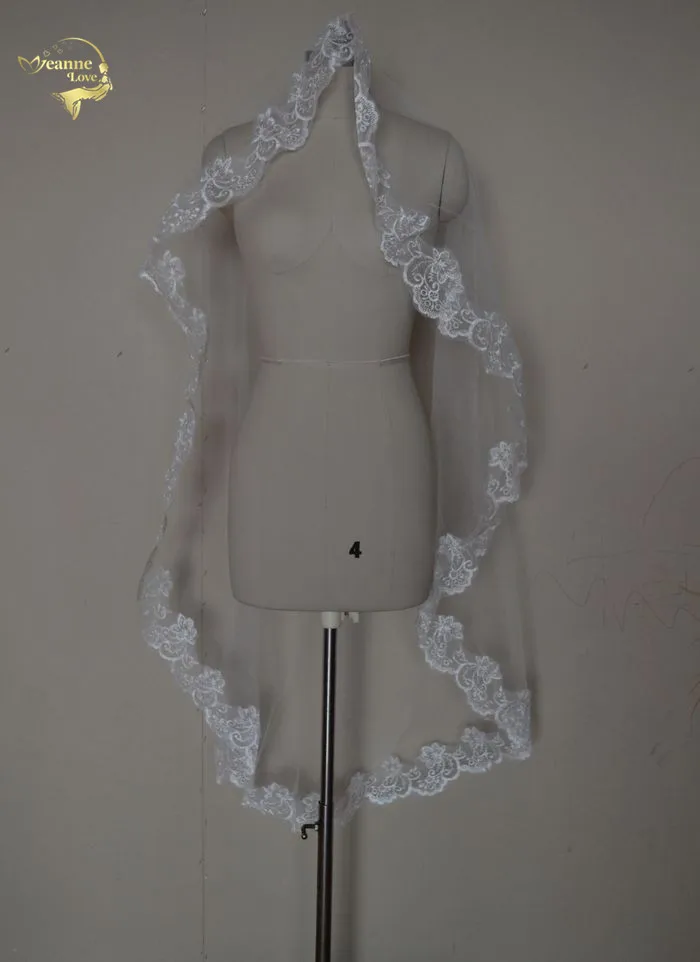 Длина 150 см! Новая мода! Бесплатная доставка Горячая распродажа! Свадебная фата