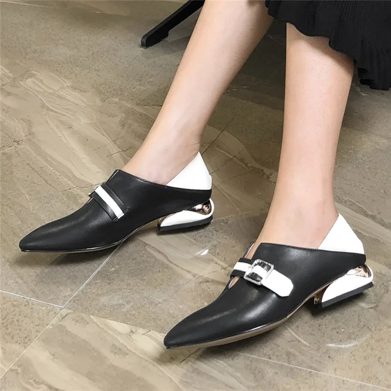 Женские туфли-лодочки FEDONAS классические туфли из натуральной кожи с острым