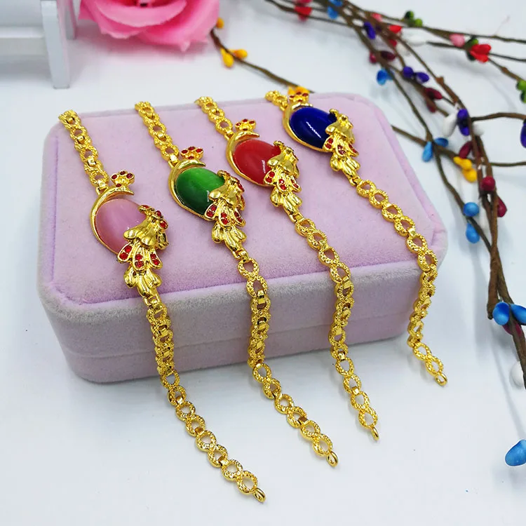 HX Выберите цвет павлина женские модели браслетов камень невесты празднование