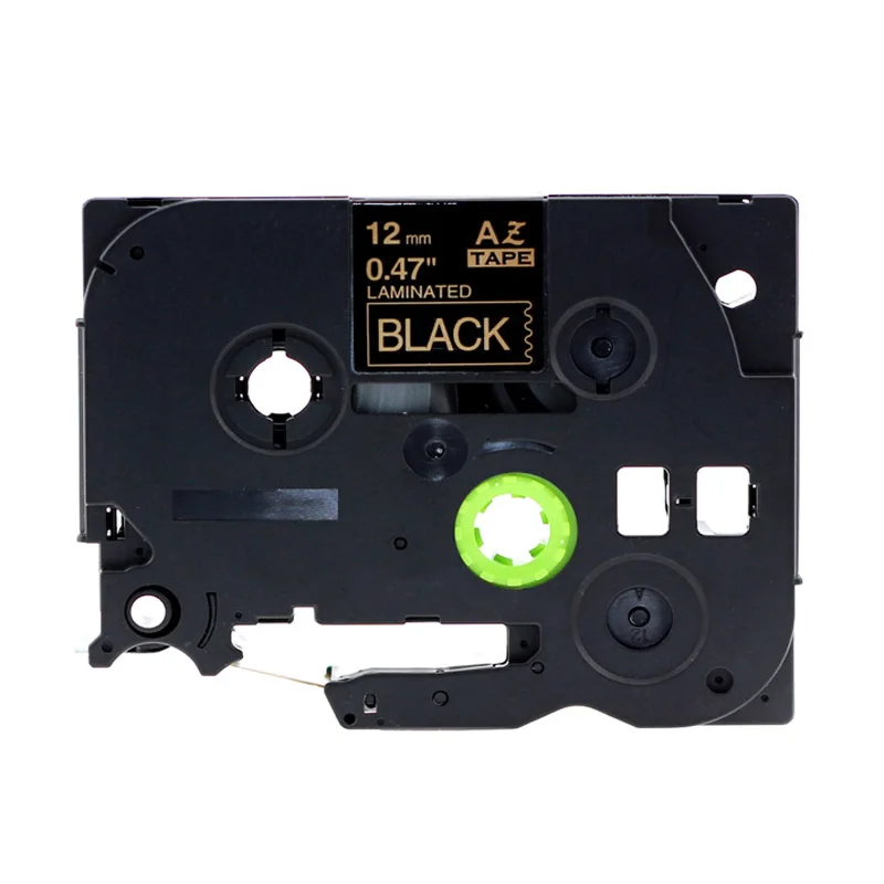 Gold on Black 12 мм совместимый TZe231 P-Touch Brother tz ленты tz131 tze-231 tz221 tzeMQP35 принтер ленты для этикеток производитель пишущей машинки PT-300 - Цвет: Gold on Black