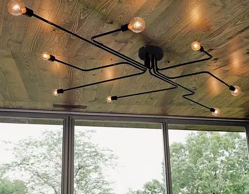 Кованая Железная потолочная купольная лампа 4 головки 6 головок 8 несколько