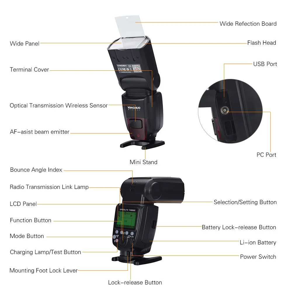 Беспроводная вспышка YONGNUO YN862C для камеры TTL Master Slave Speedlite с автоматическим ручным