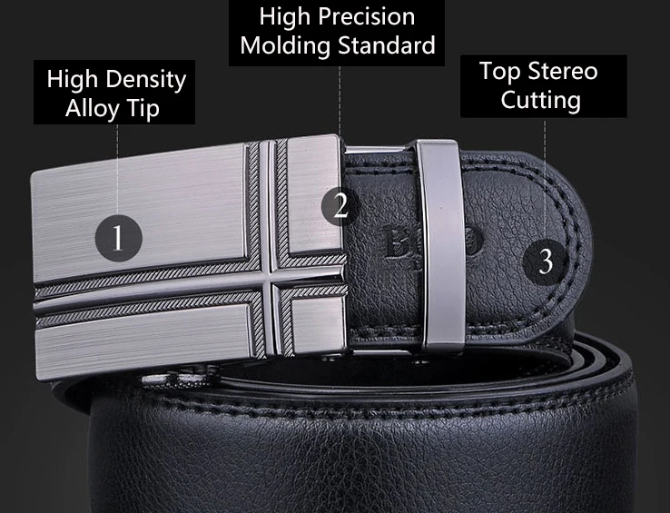 Fashion Brand Cowskin belt Genuine leather men alloy Luxury jaguar belt business 3.5cm belts for men
