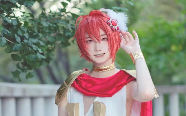 Парик для косплея IDOLiSH7 NANASE RIKU термостойкий синтетический с короткими оранжевыми