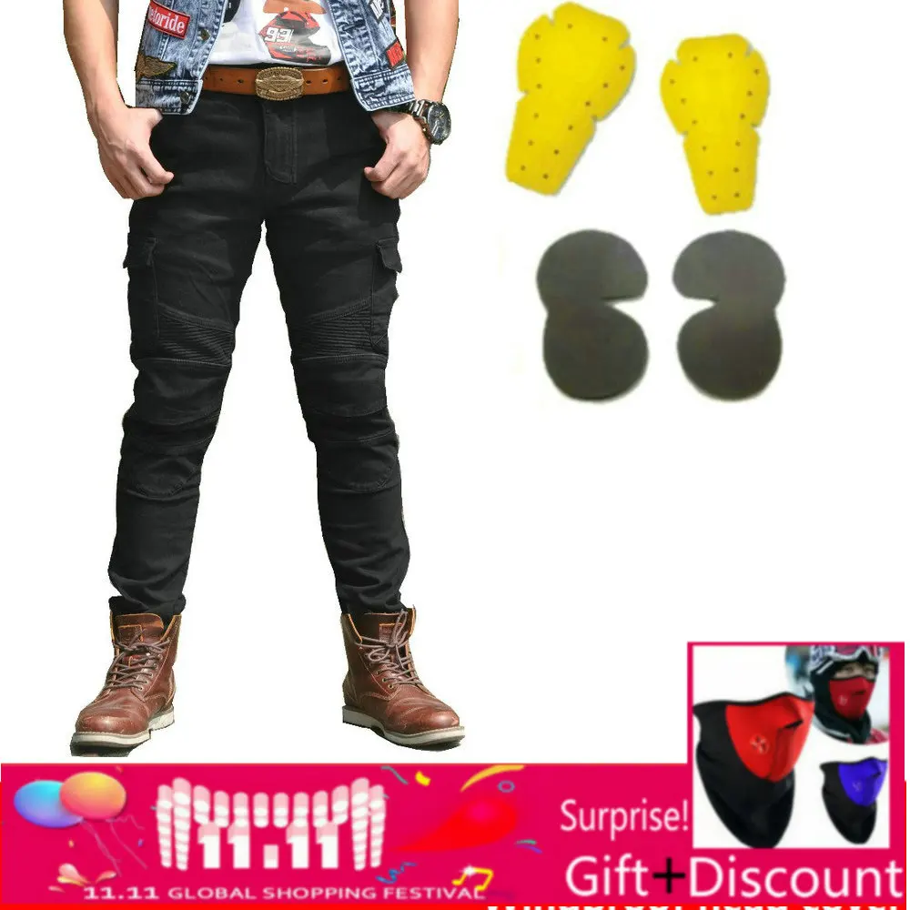 Новая мотоциклетная обувь брюки Для мужчин Moto Jeans мотоциклетные для верховой