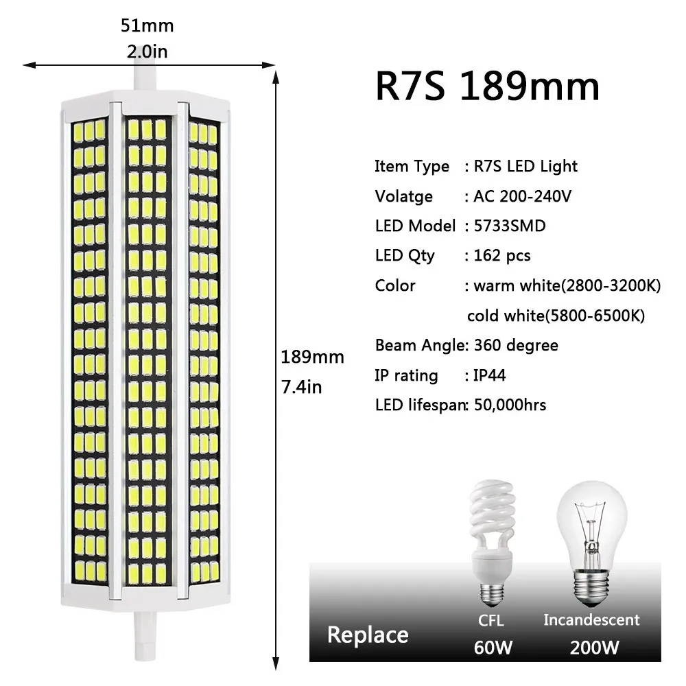 4 Вт 7 10 15 SMD5733 R7S светодиодный лампы 78 мм 118 135 189 AC 220 Наводнение светильник заменить