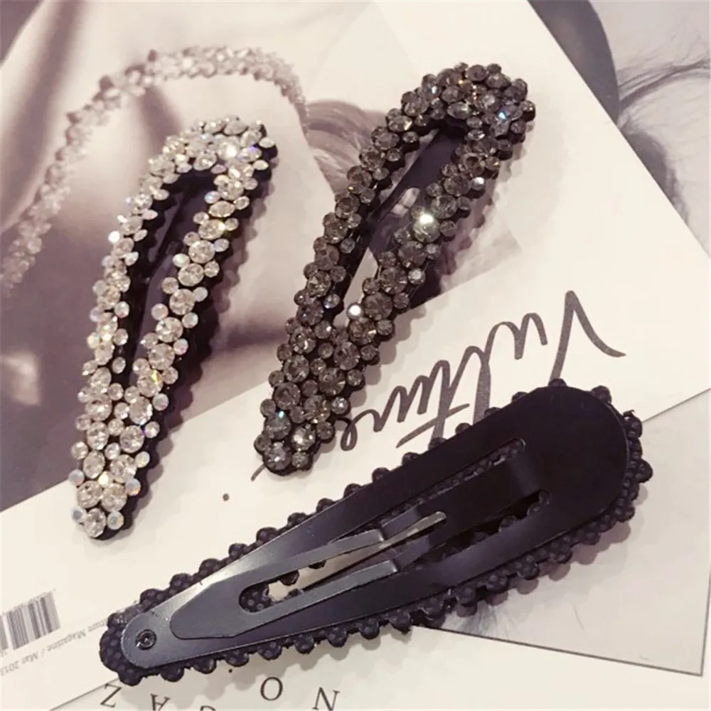 1 шт. корейские блестящие хрустальные шпильки со стразами Геометрическая капля