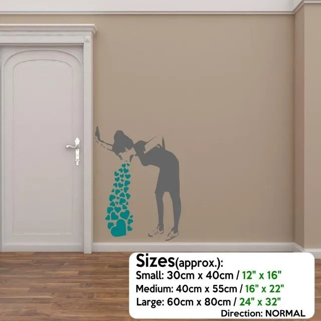 Граффити Бэнкси любовь знаковая настенная наклейка и настенные Стикеры для