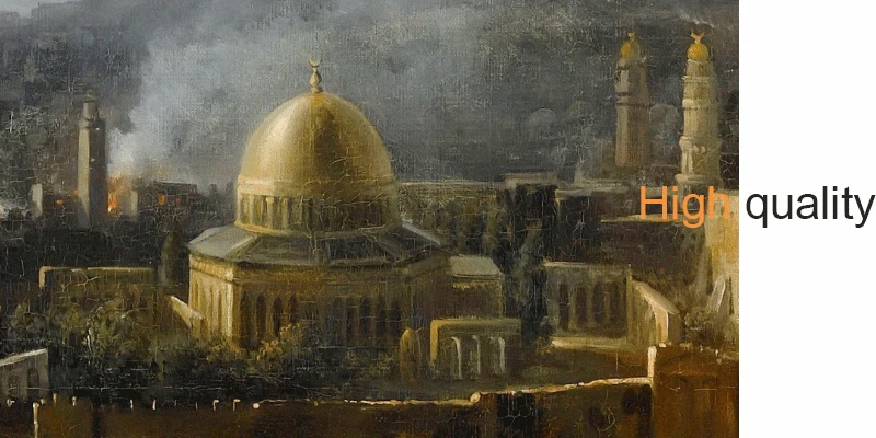 Auguste Forbin Jerusalem Seen with Mount Josaphat плакаты и художественная печать на холсте Картина Настенная картина для гостиной домашний декор
