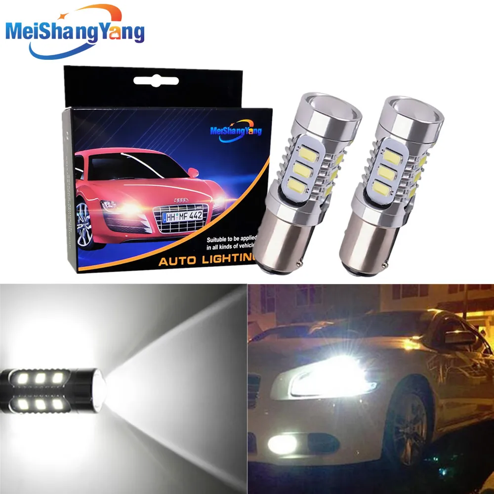2 шт. 1157 BAY15D светодиодный лампы 12 SMD 5630 чипы высокой мощности для стоп сигналов P21/5