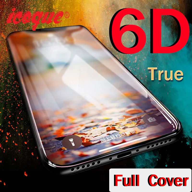 6D стекло для iPhone XR XS Max SE 2020 11 Pro 7 защитное 3D закаленное X 8 6 6s Plus|Защитные стёкла и