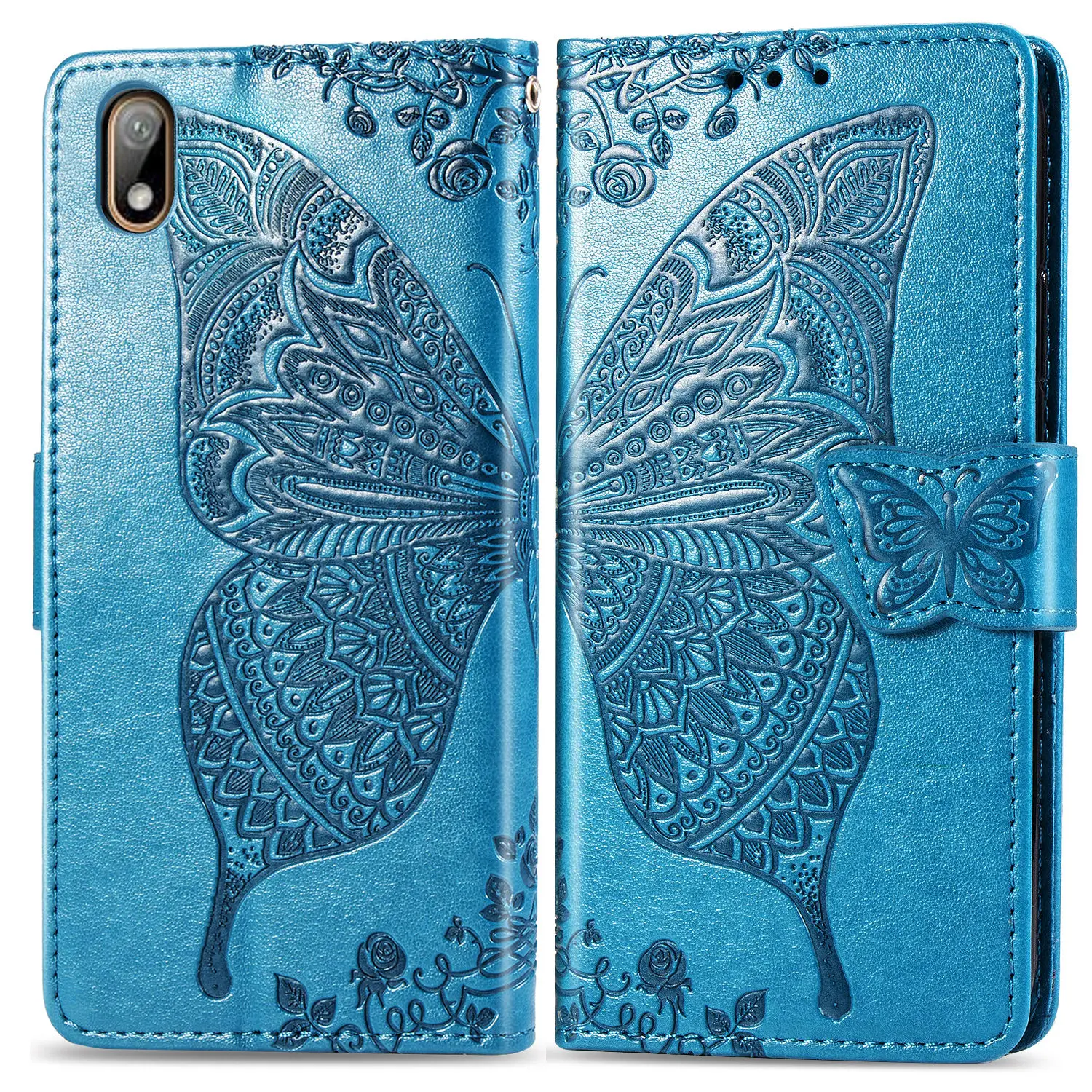 Кожаный чехол для huawei Y6 Y7 Y5 Prime Pro Y9 Y3 бабочка цветок чехол-книжка чехол для huawei Y, 5, 6, 7, 9, бумажник чехол