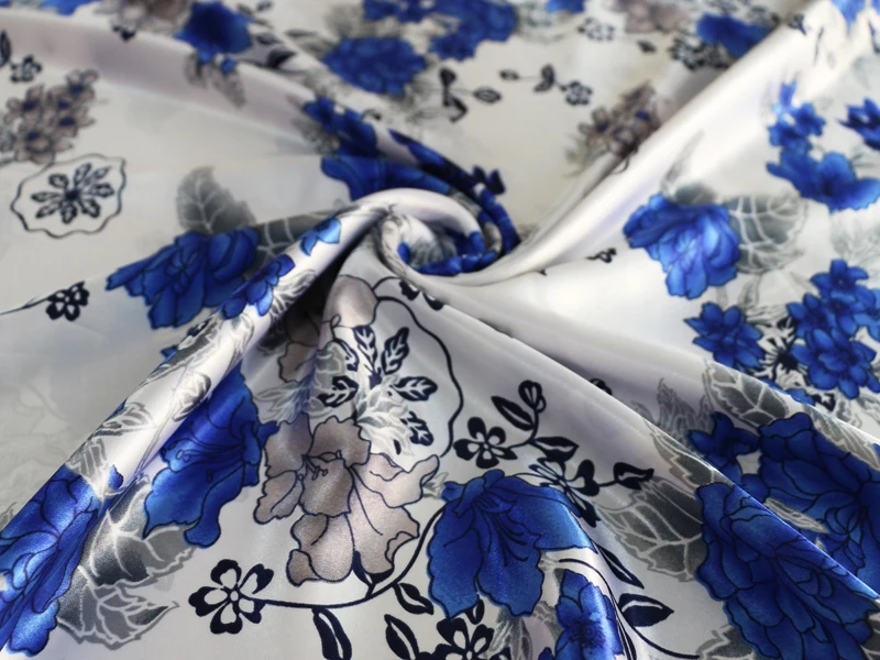 Мягкое платье с цветочным рисунком одежда для сна ткань полиэстер атлас текстиль