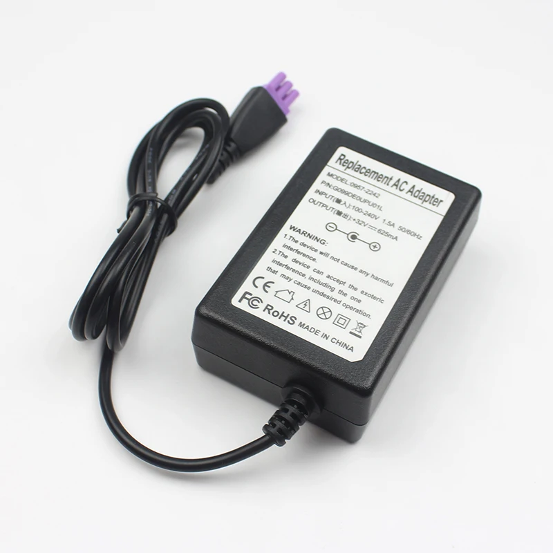 32V 625mA принтер, адаптер переменного тока для струйного принтера Hp Officejet 4500 Беспроводной G510n с чернилами Hp Deskjet 6940 0957-2242 2289 2269 Питание штепсельная вилка европейского стандарта шнур