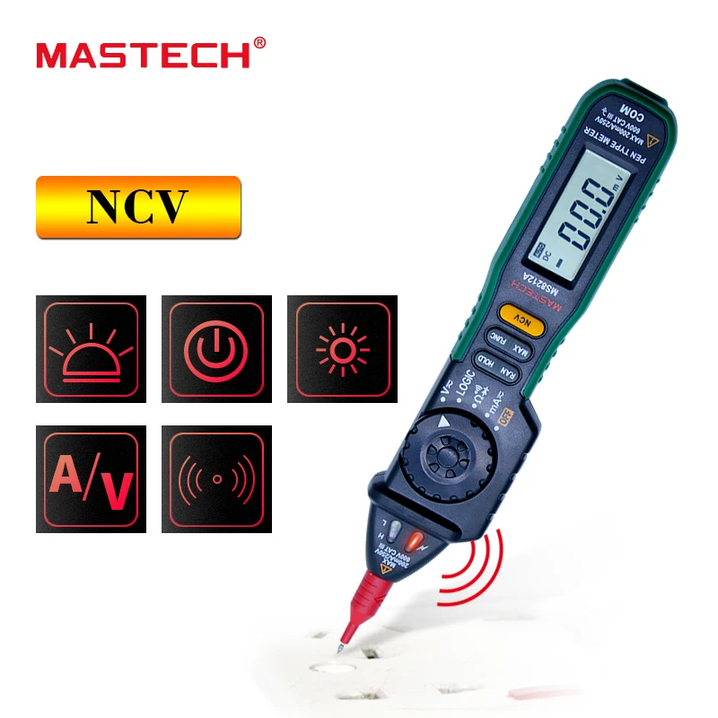 MASTECH MS8212A Тип Ручки Цифровой мультиметр Multimetro DC тестер напряжения переменного