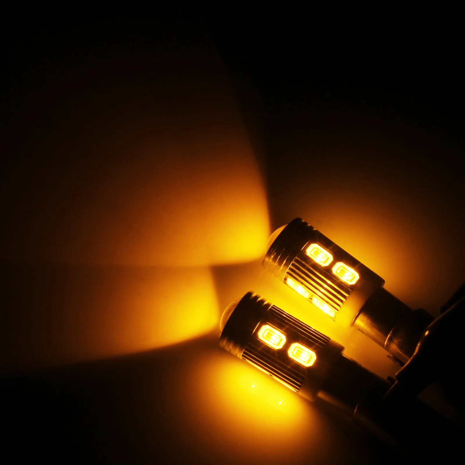 ANGRONG 2x Янтарный 435 H21W BAY9s лампа 10SMD светодиодный указатель поворота боковой