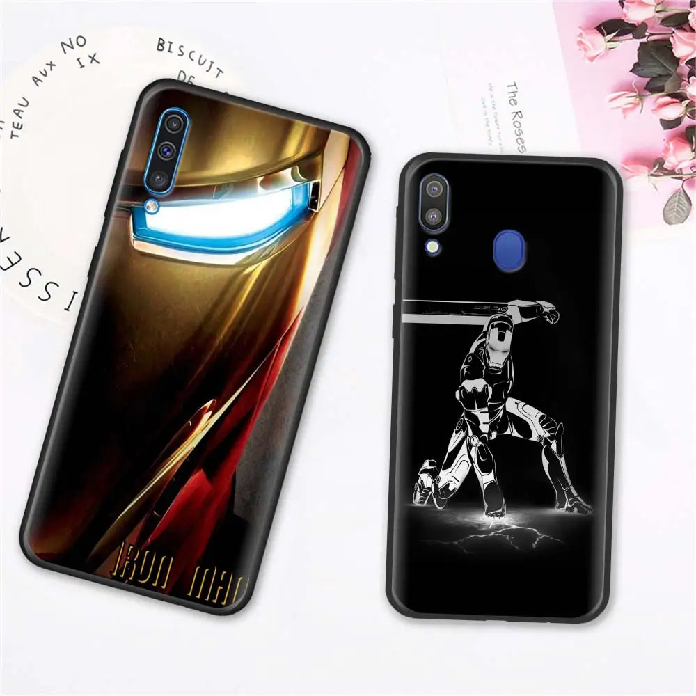 Ironman Marvel Мстители Супергерои мягкие чехлы для телефонов samsung Galaxy A6 A7 A8 Plus A9 A10 A20 A30 A40 A50 A70 M30 M20 черный C