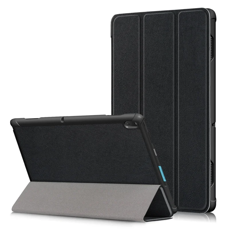 black Тонкий магнитный складной чехол для lenovo Tab E10 TB-X104F TB X104F из искусственной кожи, чехол-подставка для lenovo Tab E10, защитный чехол - Цвет: black