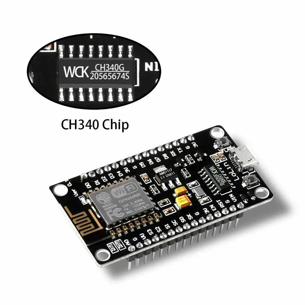 Aokin 2 шт. ESP8266 NodeMCU LUA CH340 плата разработки Wi Fi для интернет Беспроводная вспышка
