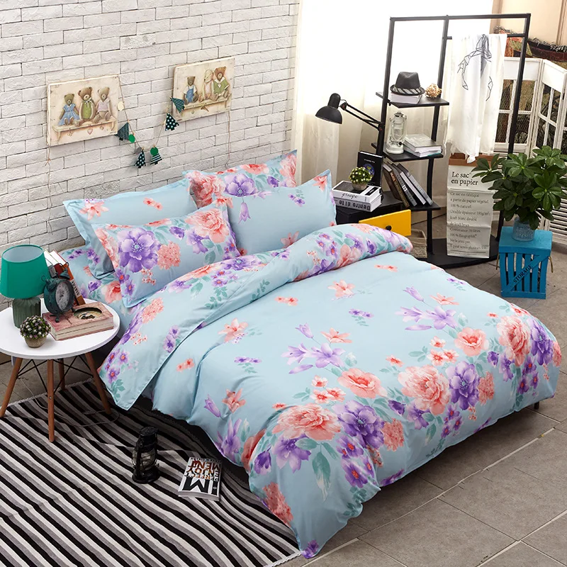 Новое Классическое постельное белье из хлопка с цветочным рисунком для пар