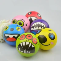 1pcs 6 3cm exercise pu rubber toy balls face print sponge foam ball squeeze stress ball relief toy hand grips muscle training