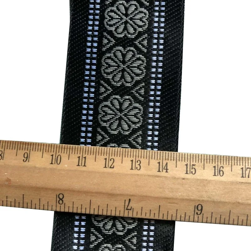 10 ярдов/партия широкая около 4,5 cm Тканные жаккардовая тесьма с геометрическим рисунком и цветочным узором для штор и аксессуары для одежды LS-0135