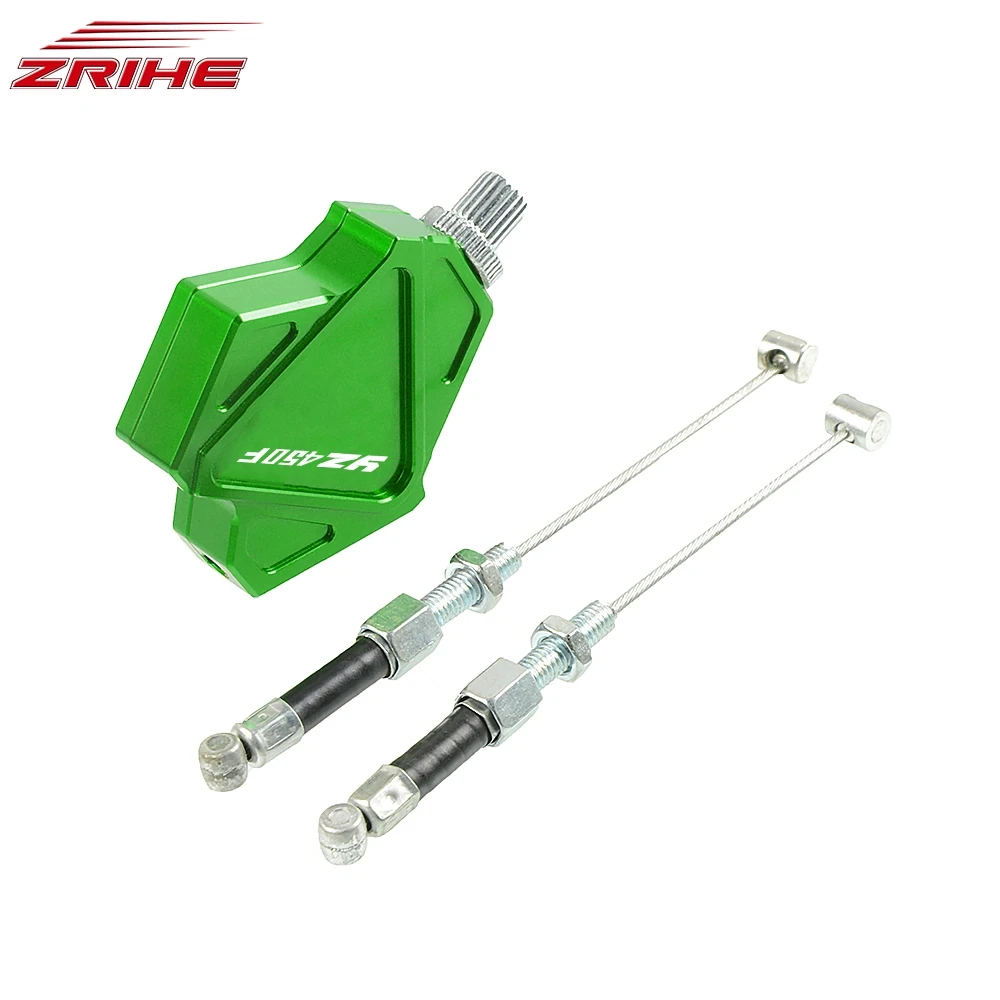 Green Dirtbike запчасти трюк сцепления Потяните кабель сменный рычаг Легкая система ЧПУ алюминий для Yamaha YZ450F YZ 450F YZ 450 F 2001 - Цвет: Green