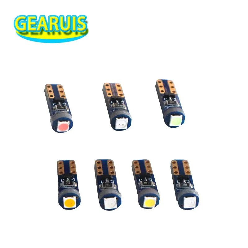 100 шт. T5 W3W 1 SMD 3030 Автомобильные светодиодные лампы Canbus без ошибок Приборная панель