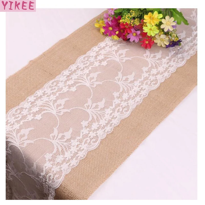 

12x110 inch 100% pure linen table runner,burlap table runner for wedding decoration