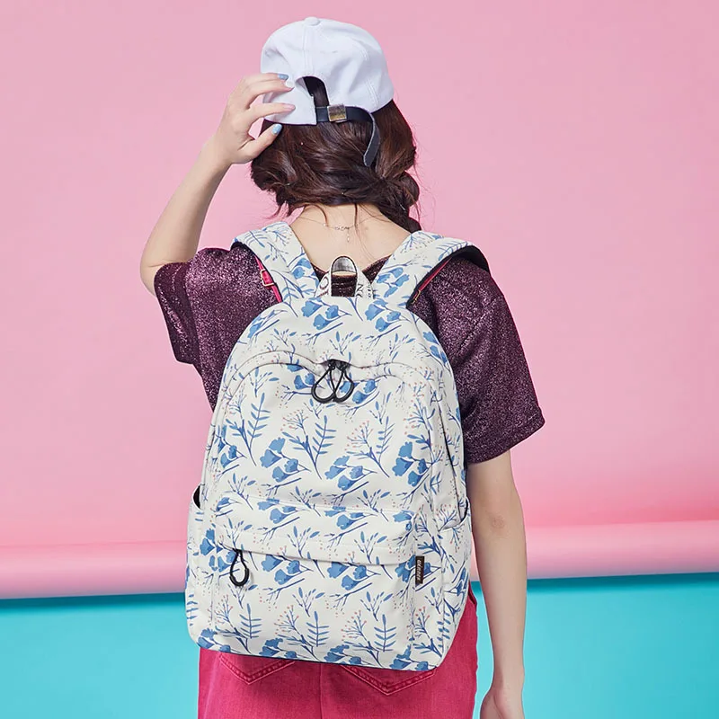 

Fashion Printing Backpack Flowers Canvas Backpack Student School Bag Backpack For Teenage Girls Fashion Travel Bags Mochila 2019