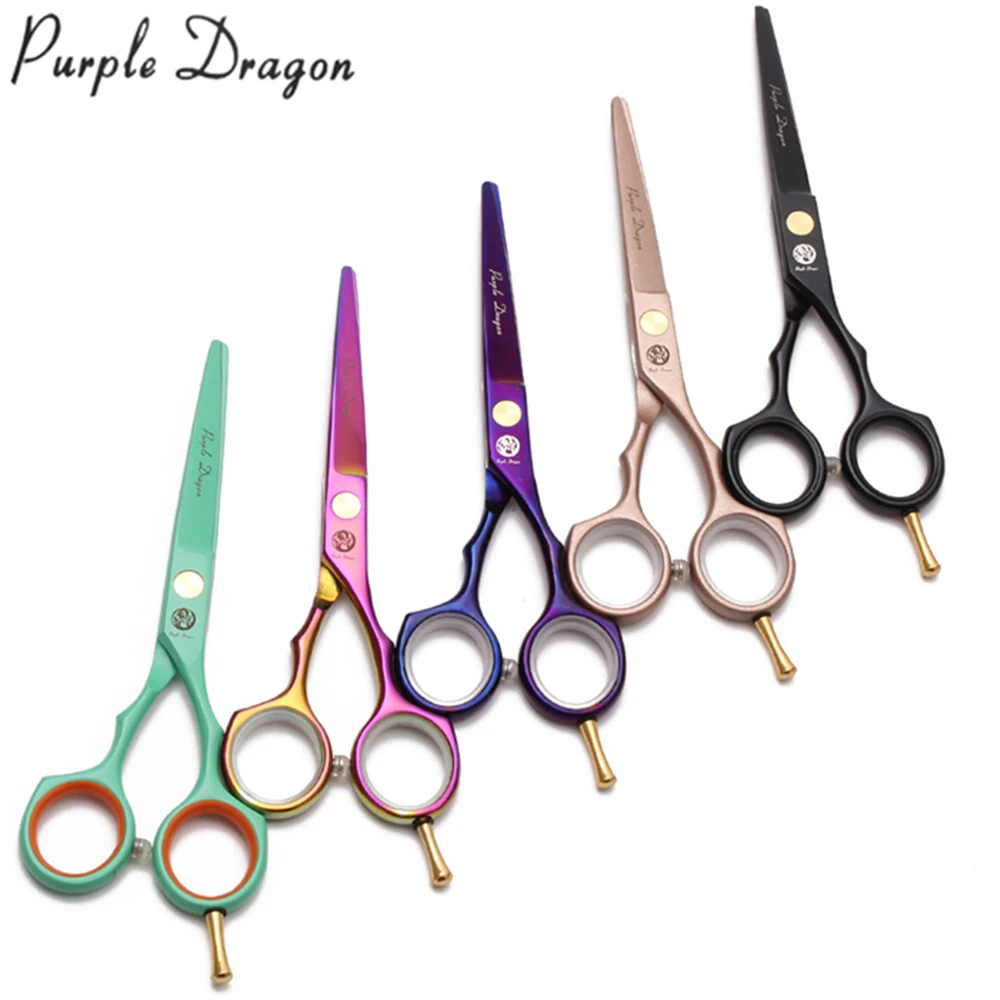 

5.5" 16cm 440C Purple Dragon Hairdressing Supplies Cutting Shears Regular Scissors Professional Hair Scissors Styling Tool Z1104