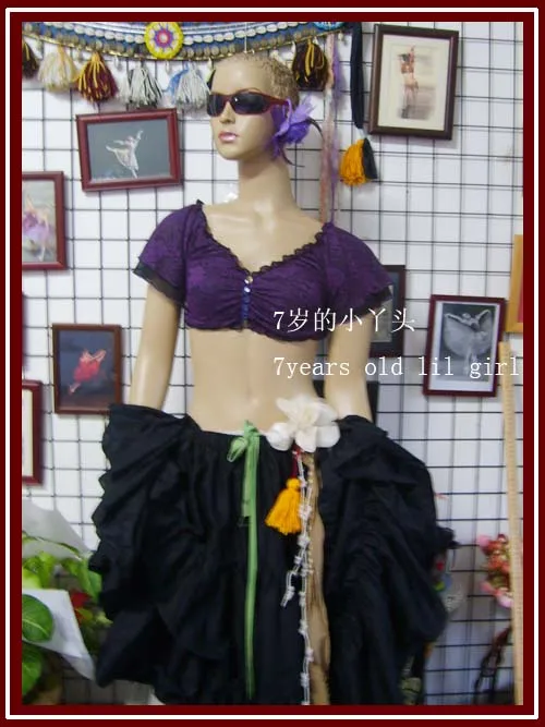 

Lace Belly Dance Lotus leaf sleeve Top 9DZ04