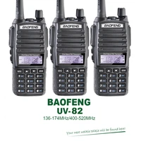 3pcslot original dual band 5w baofeng uv 82 two way intercom double ptt with free headset