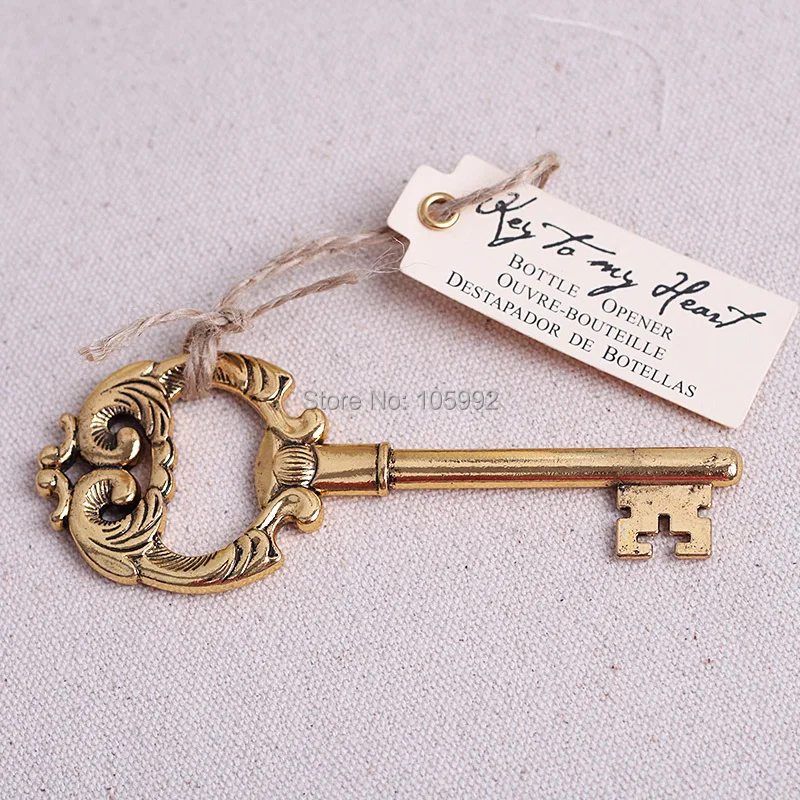 

"Ключ к сердцу" открывалка для бутылок под старину сувенирная Свадебная помощь и свадебные подарки для гостей подарок 100 шт
