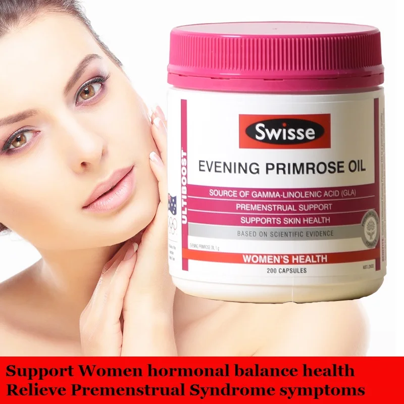 

Australia Swisse Evening Primrose Oil EPO GLA Support Women Healthy Menstrual Cycle Help with Premenstrual Syndrome PMS Symptoms