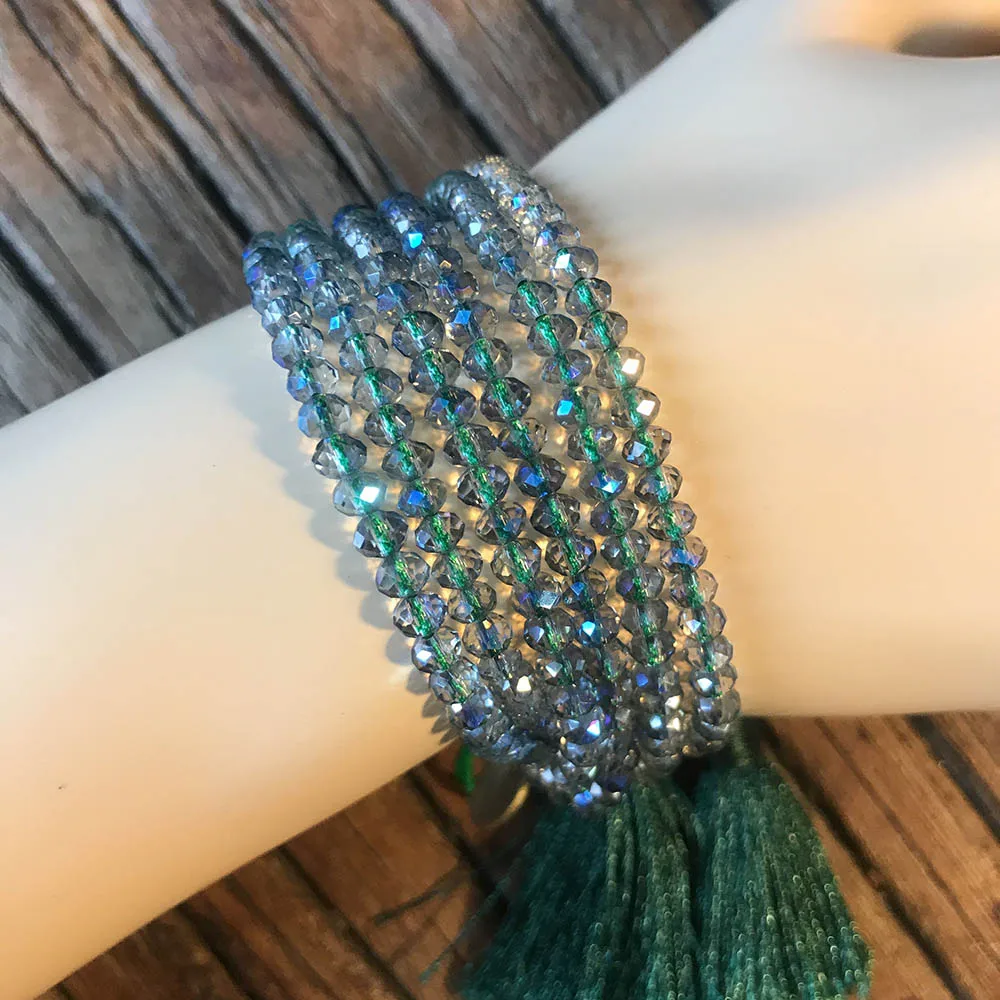 Rttooas сглаза Хрустальный браслет из бисера ручной работы Miyuki Delica Pulseras Luckly Boho