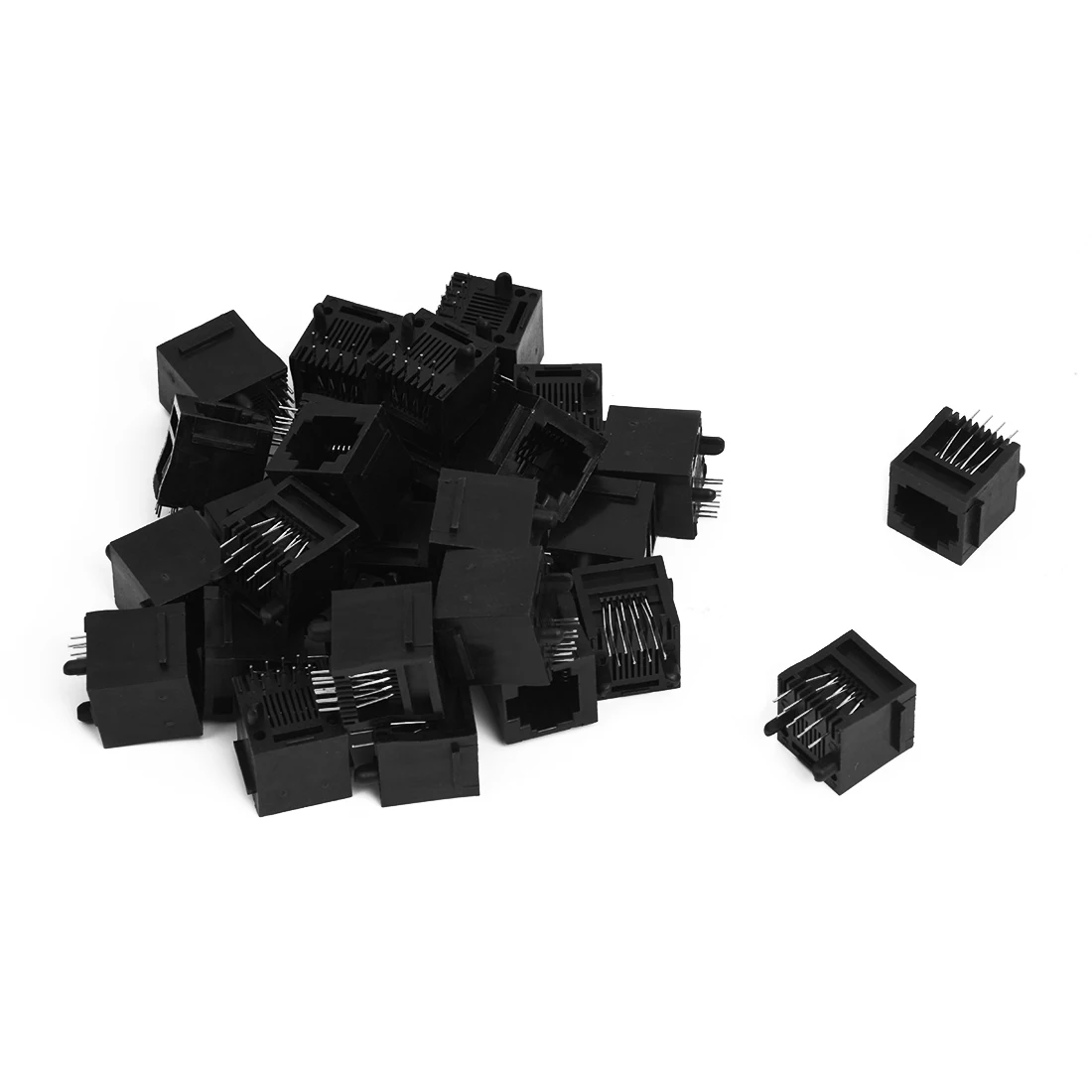 Новый 30 шт. неэкранированный RJ45 8P8C сетевой модульный разъем PCB разъемы черный |