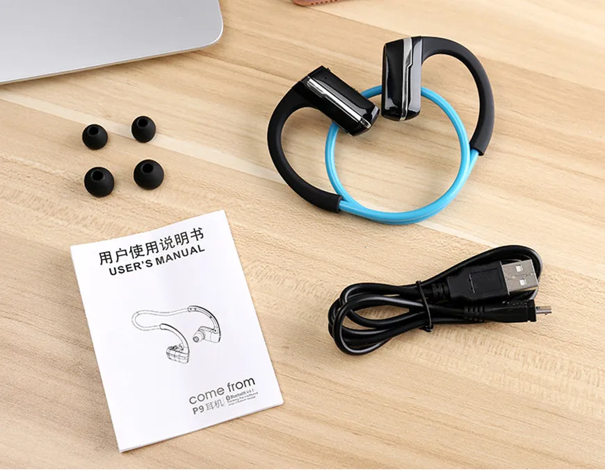 P9 Bluetooth 4,1, гарнитура IPX4, спортивные стерео наушники с защитой от пота, Bluetooth наушники, беспроводные наушники, HD микрофон, наушники для телефона