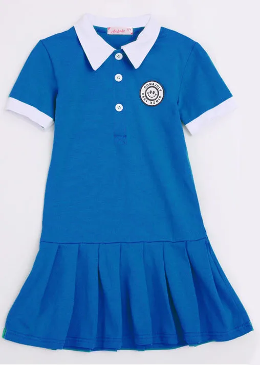 blue dress Летняя одежда для всей семьи одинаковые комплекты для папы, рубашки для сына платье для мамы и дочки одежда для мамы и дочки топы с короткими рукавами - Цвет: blue dress