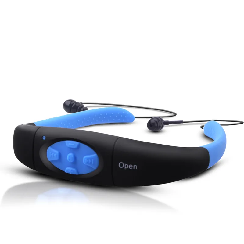 Ihens5 IPX8 Водонепроницаемый наушники 8 ГБ беспроводные MP3 плеер шейным стерео