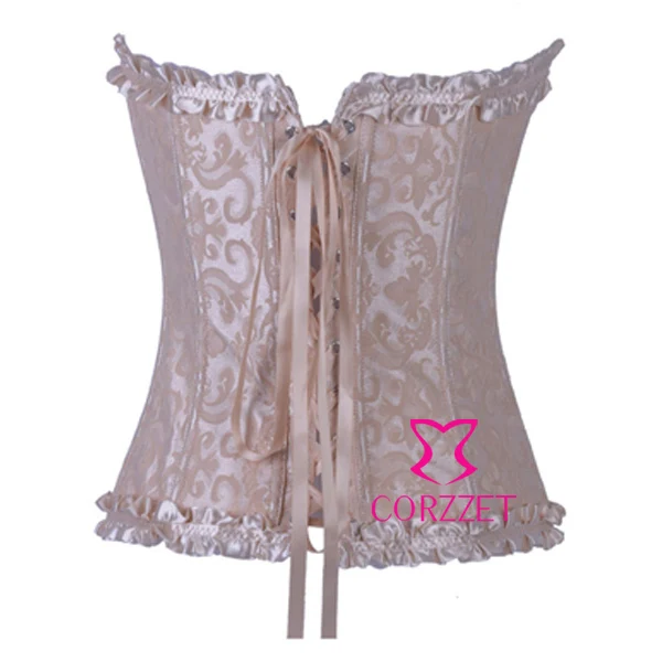 Высокая мода женское украшенное оборками баскское атласное с косточками на